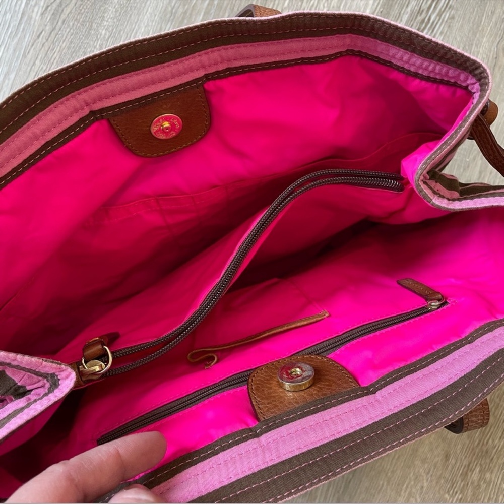 Dooney & Bourke Pink Stripe Handbag - Picture 8 of 16